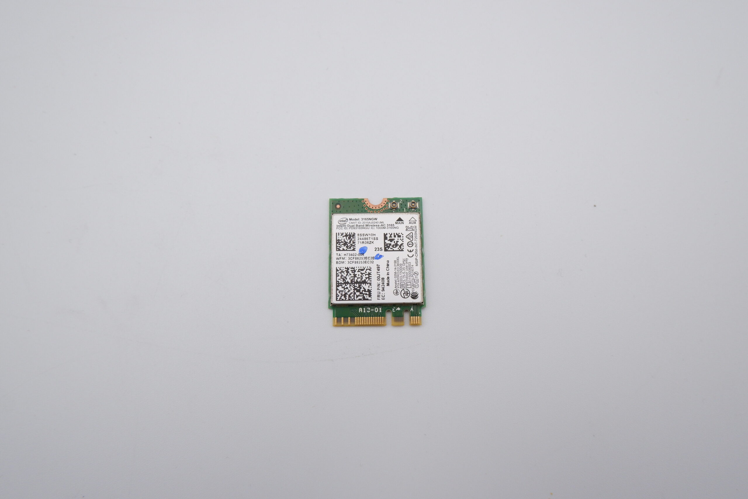 Lenovo Intel Dual Band Wireless-AC 3165NGW Wi-fi kártya + Bluetooth 4.2