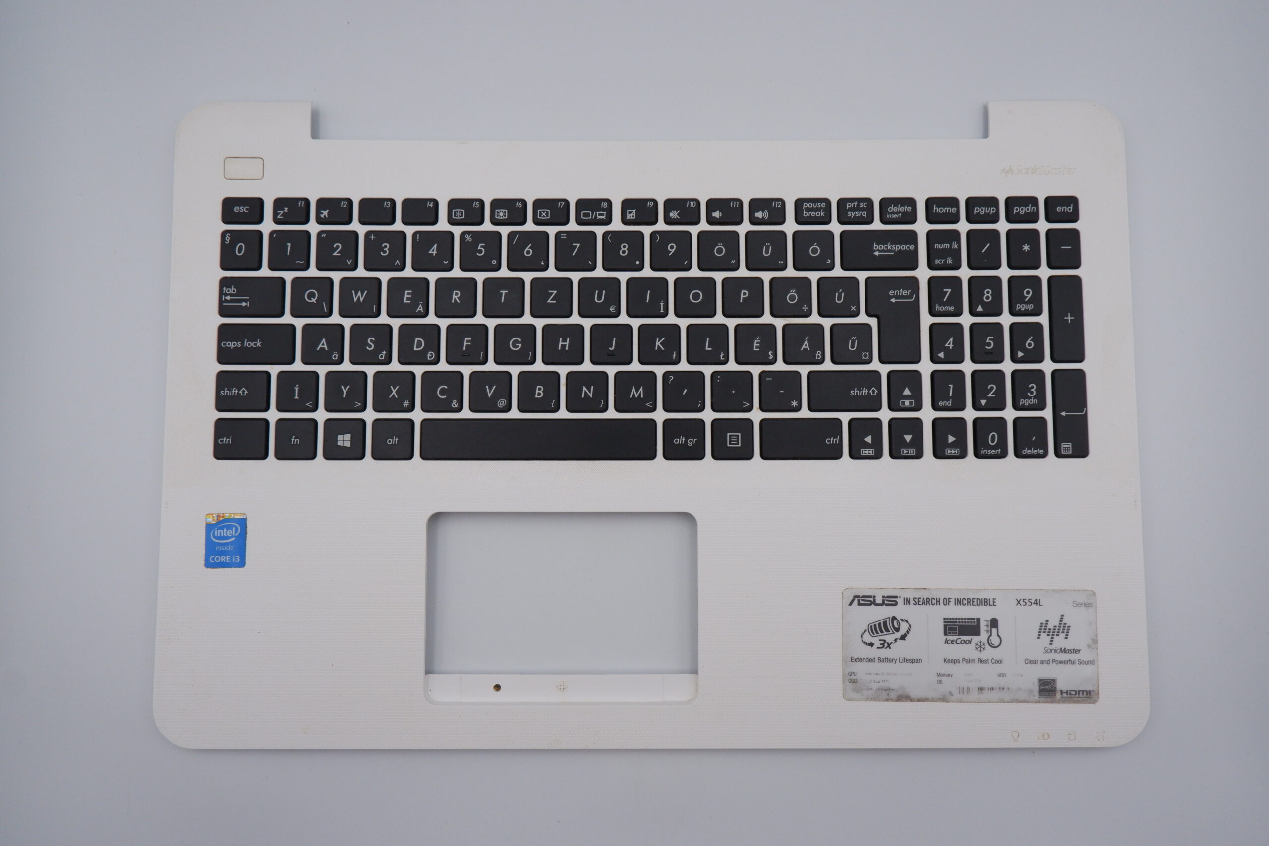 ASUS X554 laptop billentyűzet és felső ház 13NB0629P03011-1