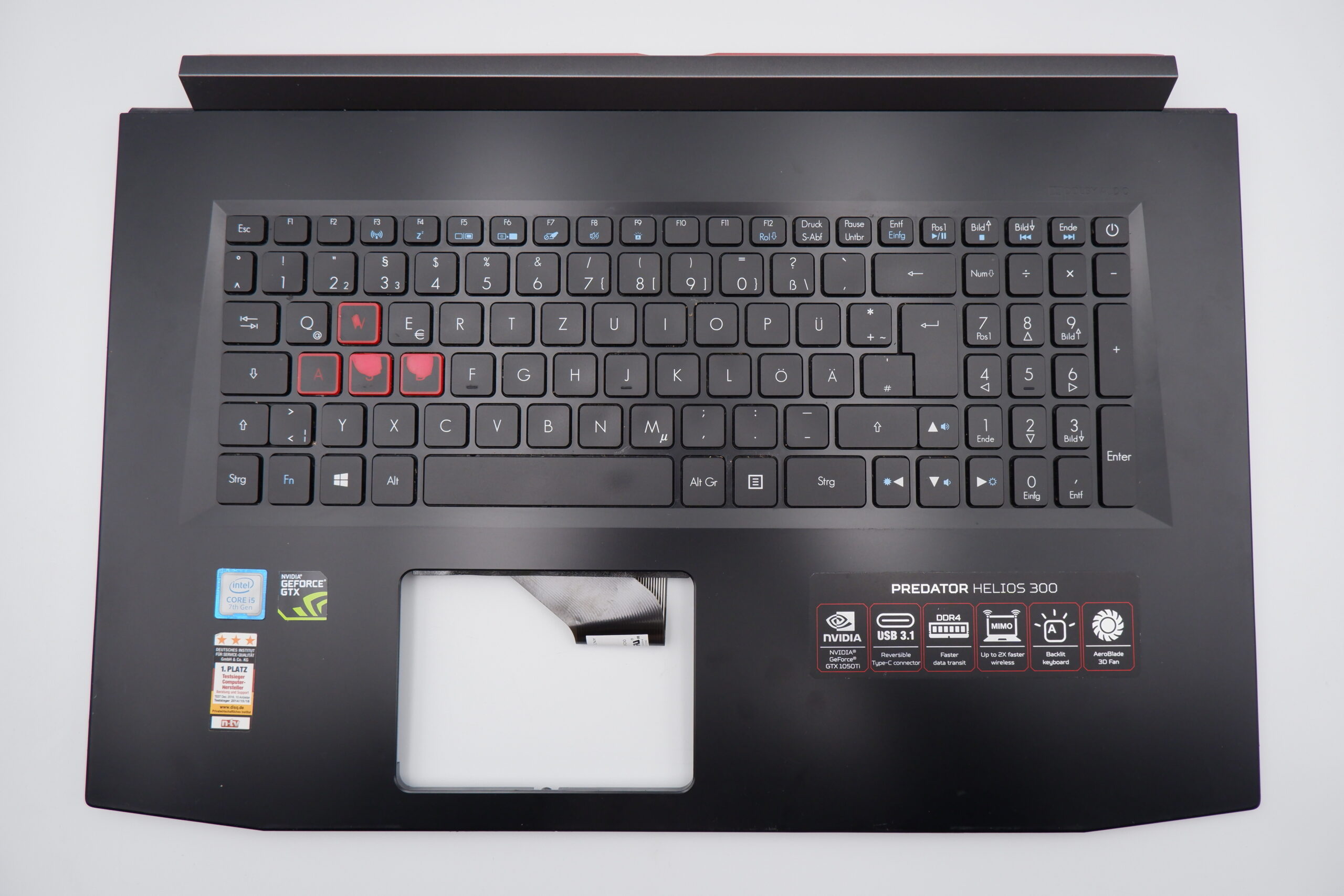Acer Predator Helios 300 laptop felső ház és billentyűzet AP222000700
