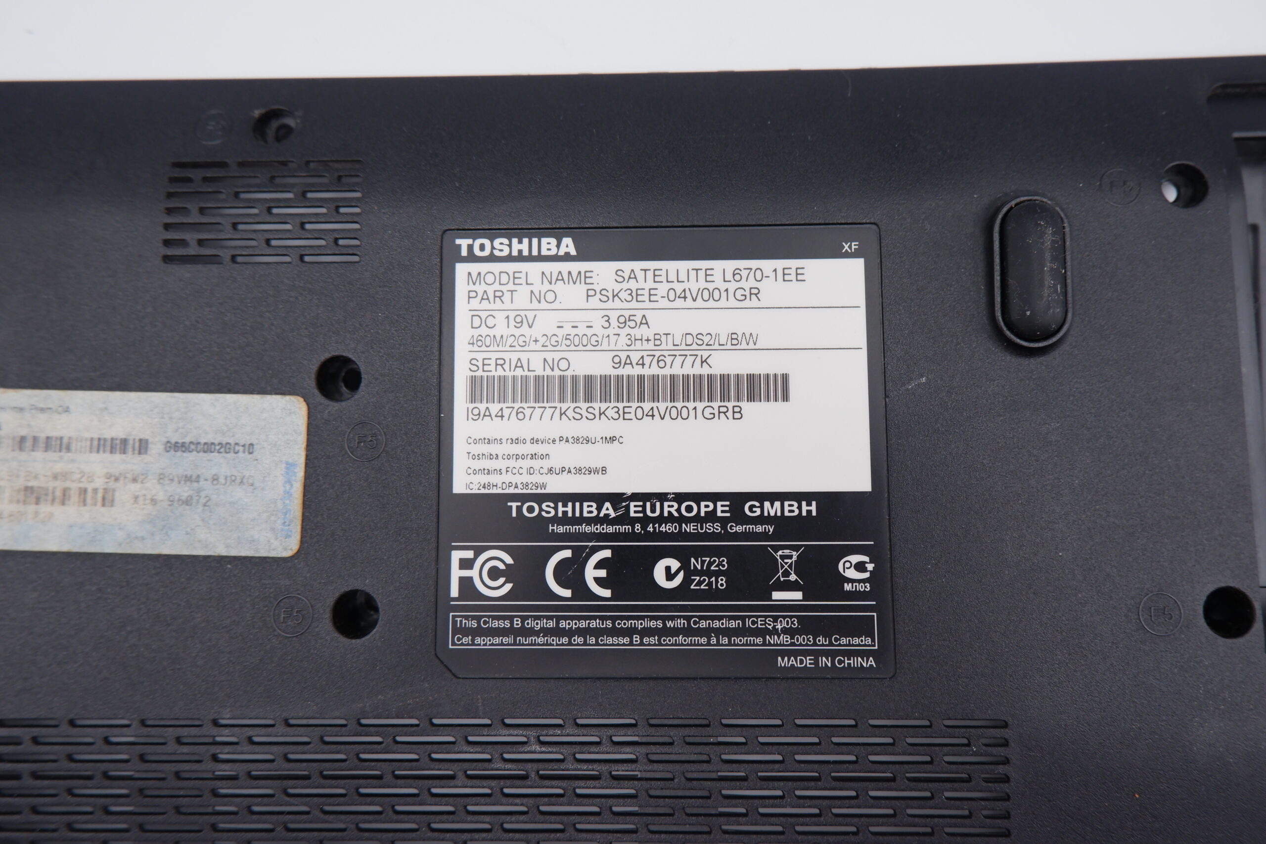 Toshiba Satellite L670 L675 laptop alsó ház AP0CK000900 - Image 4